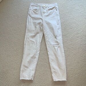Blank NYC White High Rise Crop Jeans